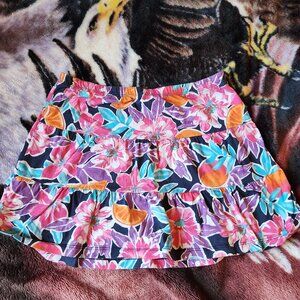 Est. 1989 Place Size Girls 10/12 L Floral Print Short Skirt